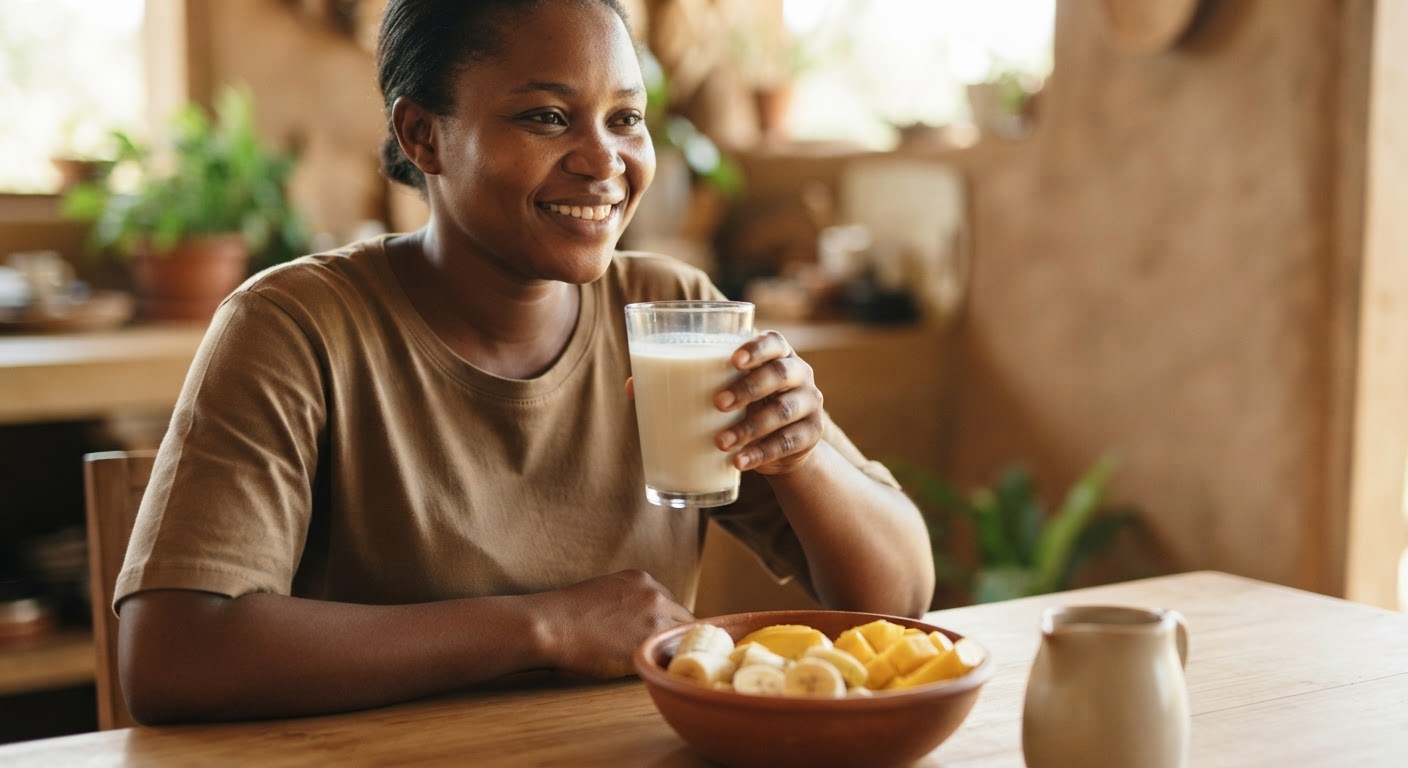 Wàrà ẹ̀pà-sòyà tí a fi èròjà kalsíọ̀mù dán (fortified) jẹ́ orísun tó dára fún àwọn ọmọdé àti àgbà.