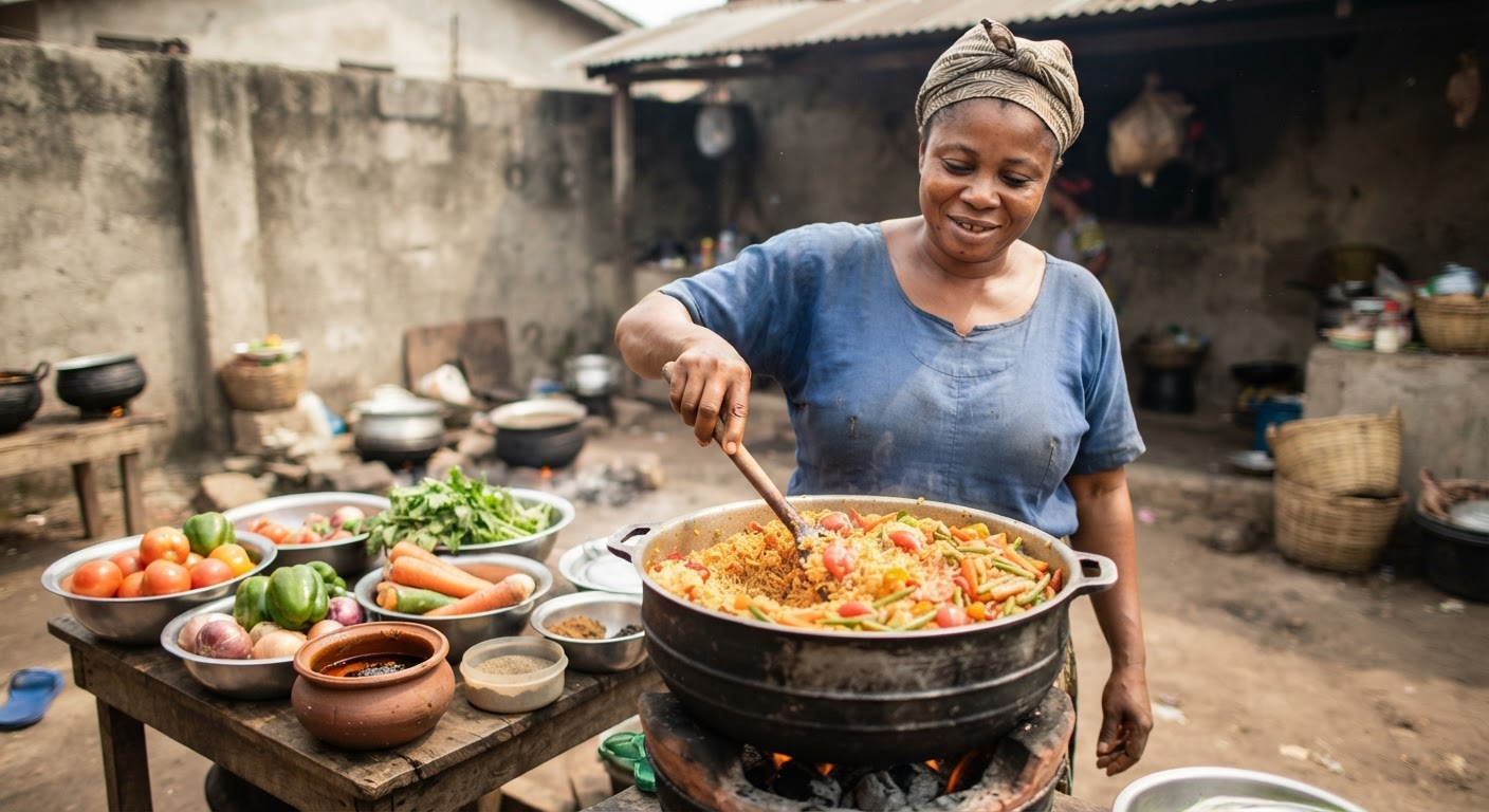 Ìpilẹ̀ oúnjẹ ọ̀gbìn wa ti pẹ́; oúnjẹ bíi jollof rice tí wọ́n fi èwà àti ẹ̀wà ṣe, ó lè jẹ́ oúnjẹ ọ̀gbìn tó dára.