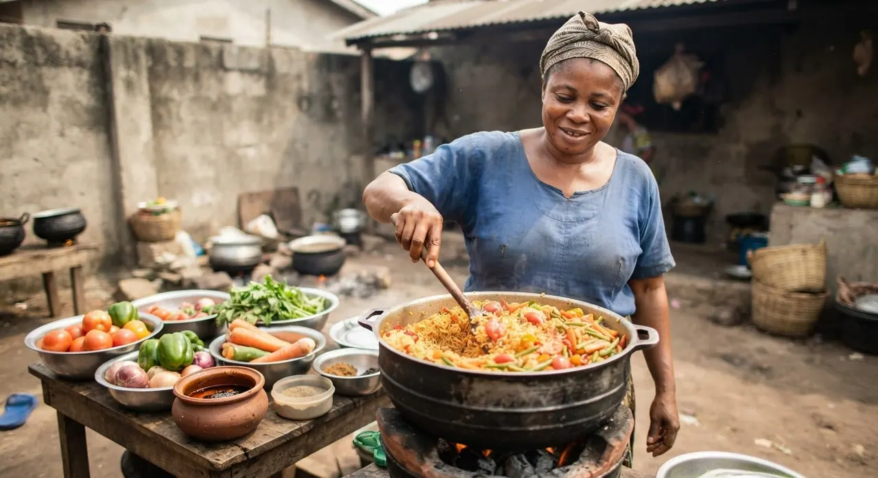 Ìpilẹ̀ oúnjẹ ọ̀gbìn wa ti pẹ́; oúnjẹ bíi jollof rice tí wọ́n fi èwà àti ẹ̀wà ṣe, ó lè jẹ́ oúnjẹ ọ̀gbìn tó dára.