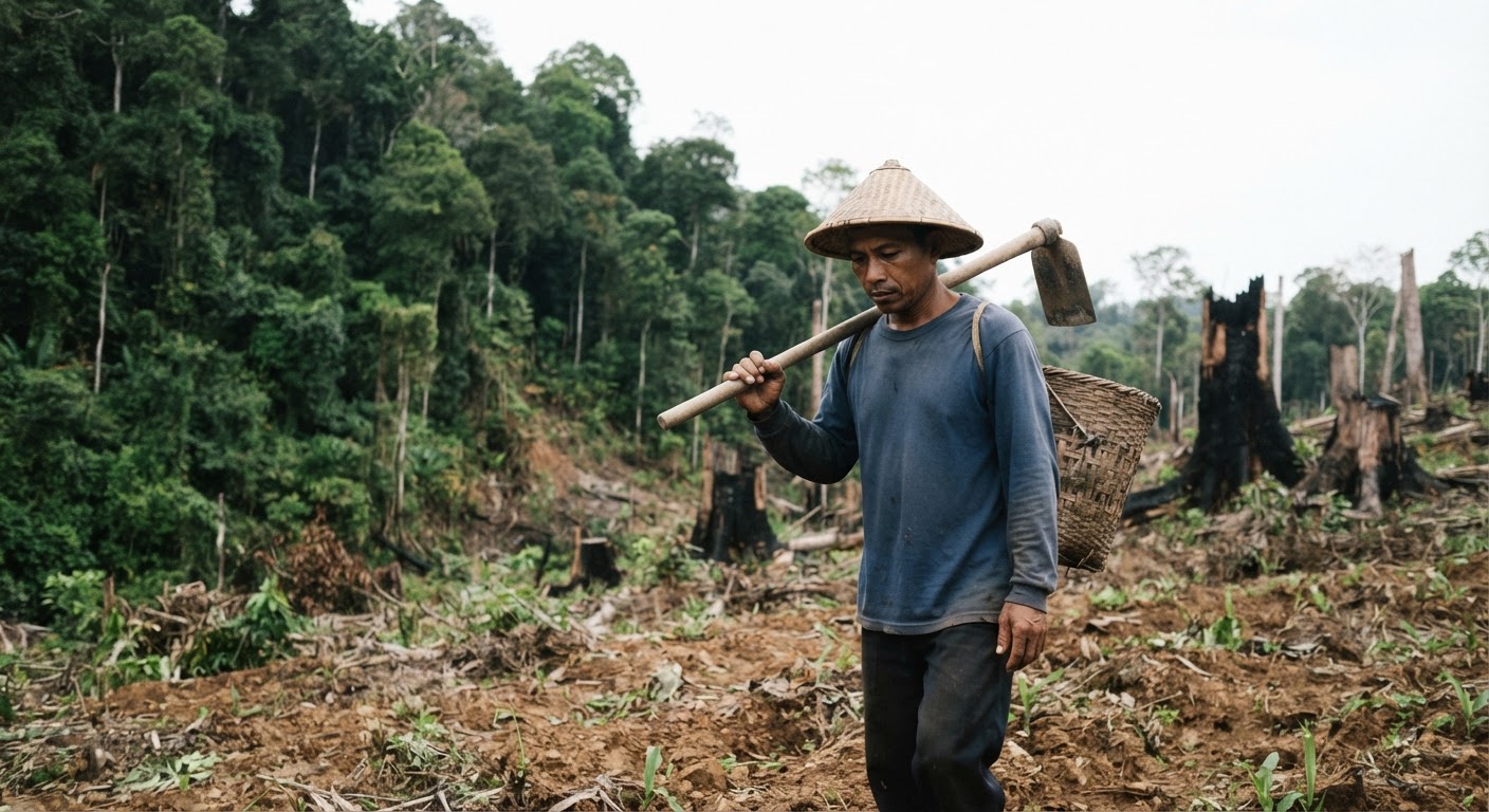 Hutan tropis Indonesia yang luas sering kali dikonversi untuk lahan pertanian, termasuk peternakan.