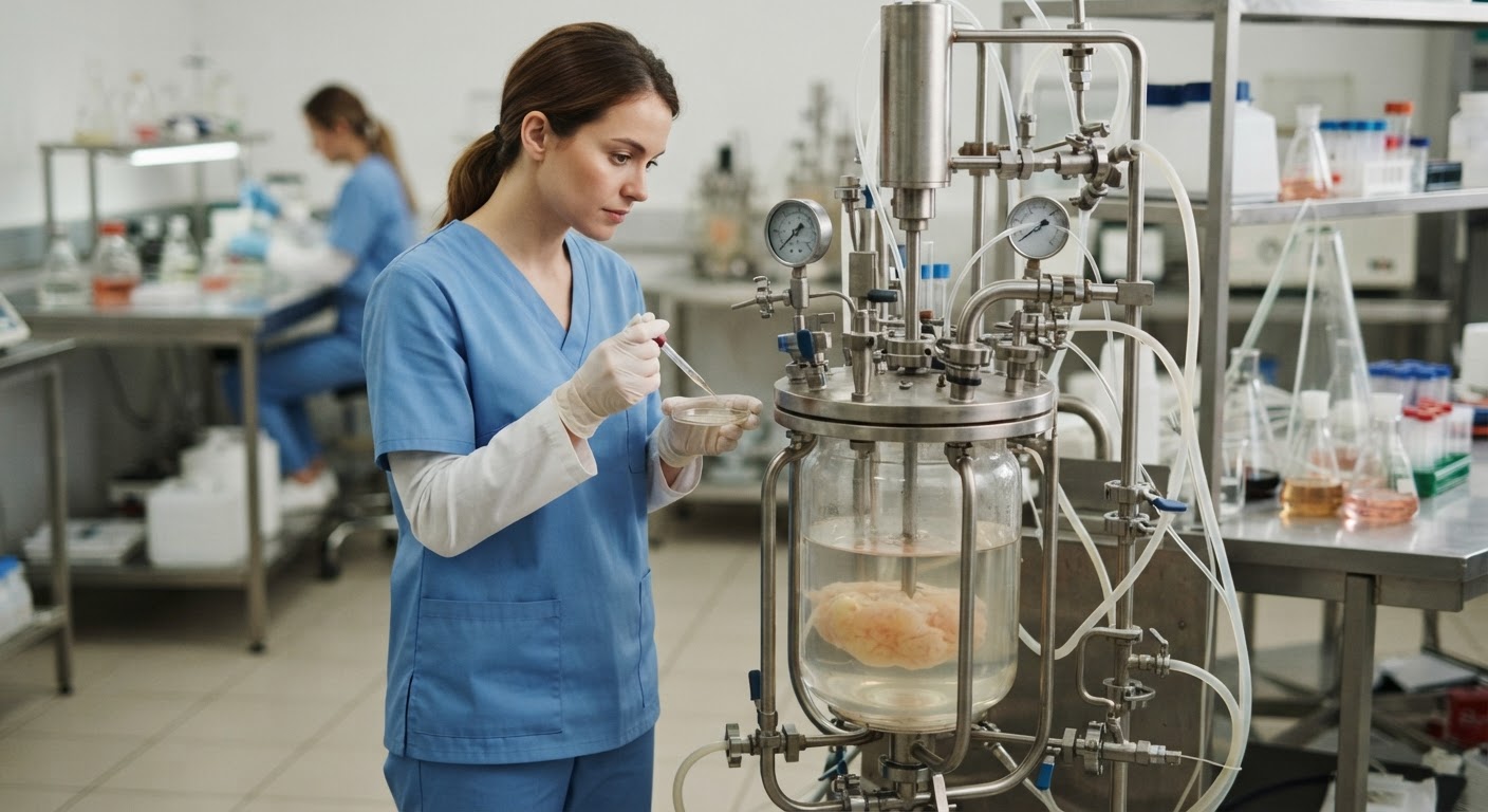 Bioreaktoren sind entscheidend für die Vermehrung von Zellen bei der Herstellung von kultiviertem Fleisch.