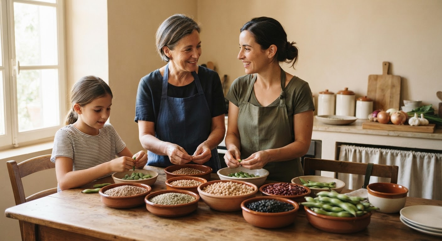 Las legumbres, como lentejas, garbanzos y alubias, son pilares de una dieta vegana saludable para la menopausia.