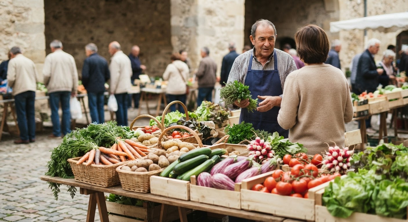 Les marchés locaux regorgent de légumes et fruits de saison, parfaits pour une alimentation végétale variée et savoureuse.
