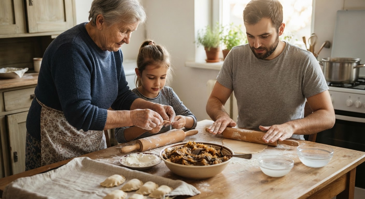 Tradycyjne polskie pierogi z kapustą i grzybami mogą być roślinnym przysmakiem.