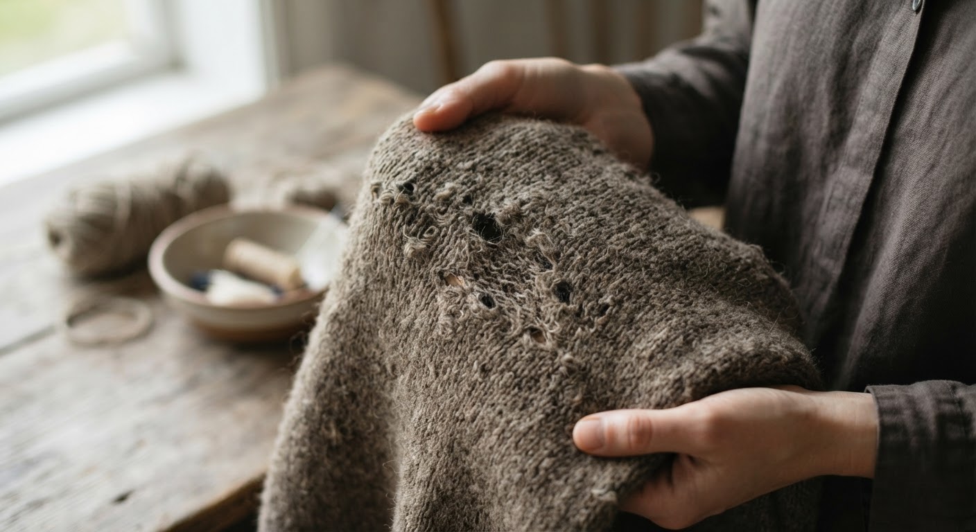 Es crucial revisar la ropa en busca de daños como polillas o manchas.