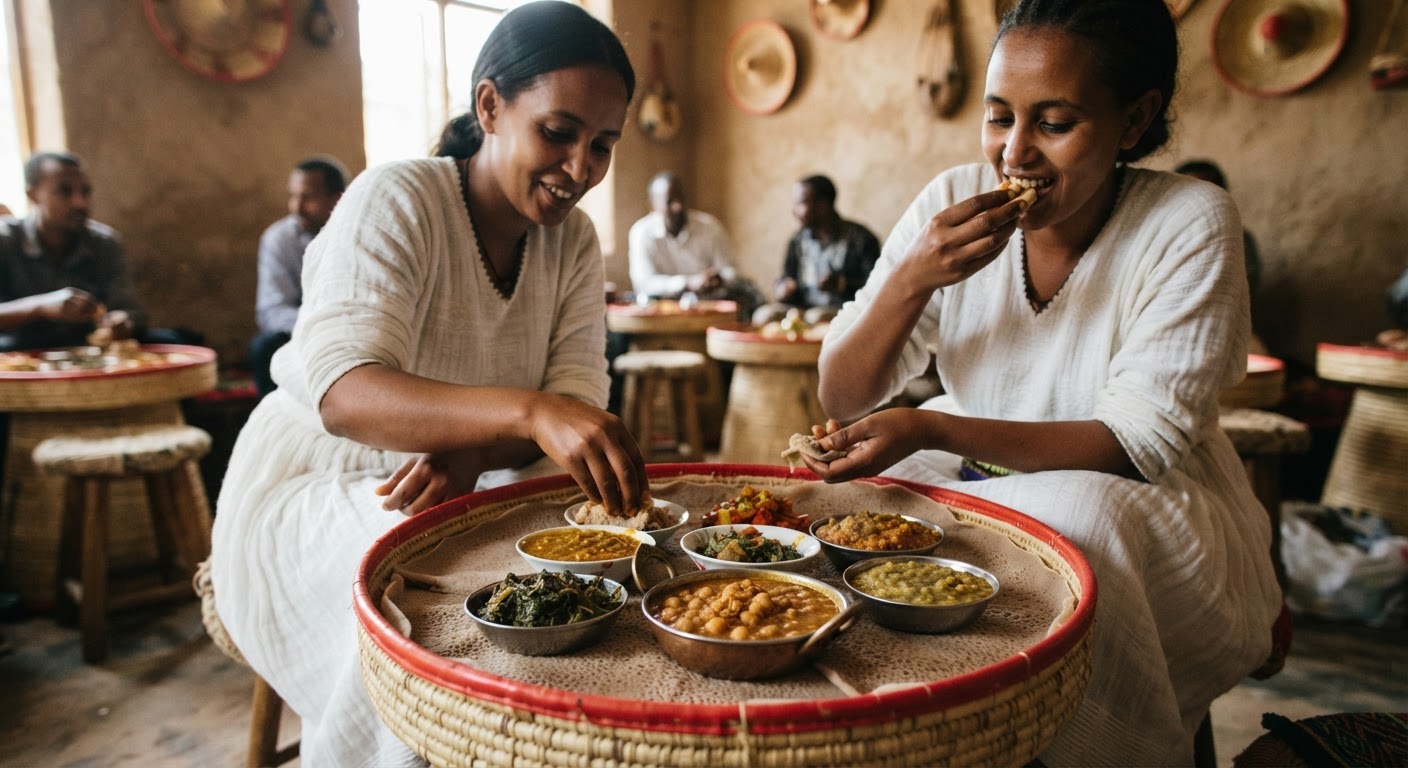 ኢንጀራ እና ሺሮ የኢትዮጵያ የጾም ምግቦች ዋና አካል ናቸው።