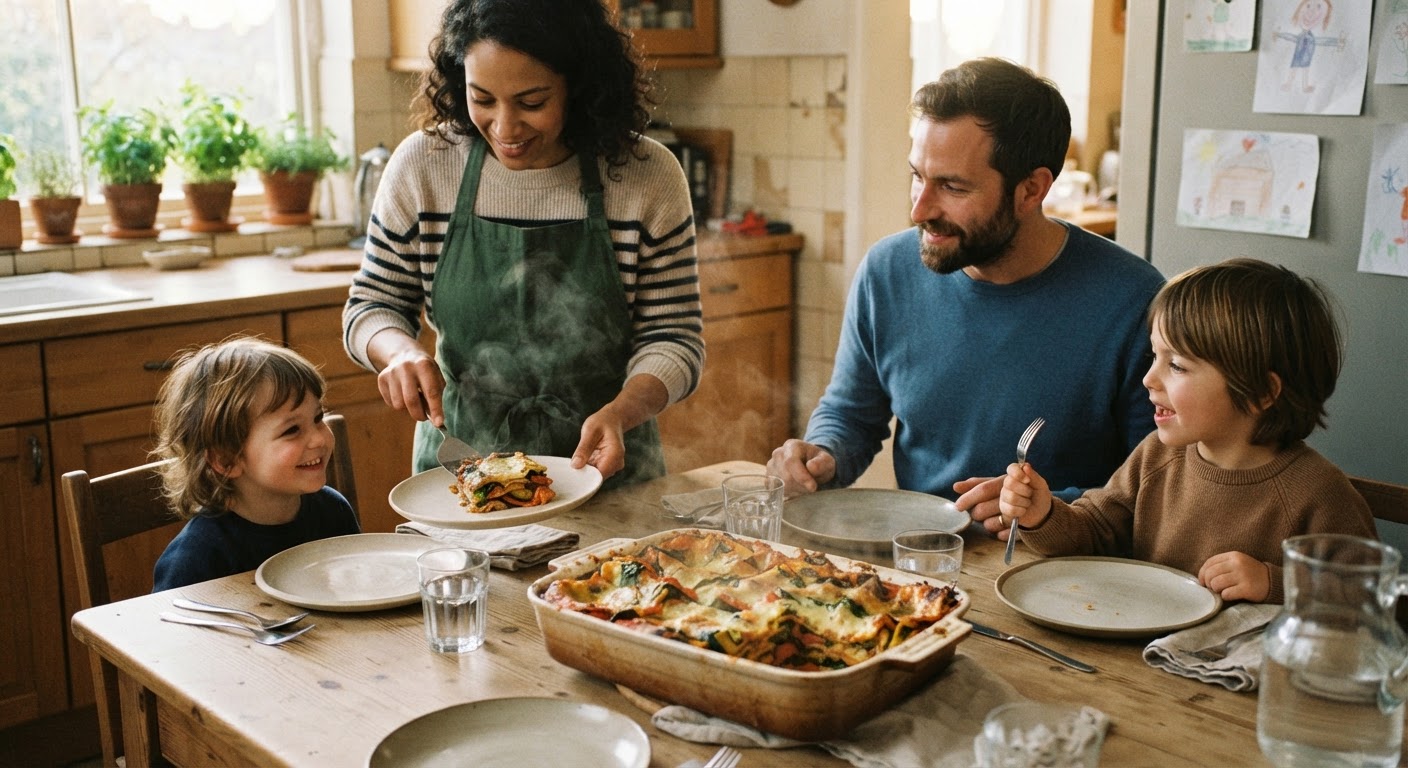 Una lasagna vegana, ricca e saporita, che dimostra come i classici possano essere reinterpretati con gusto.