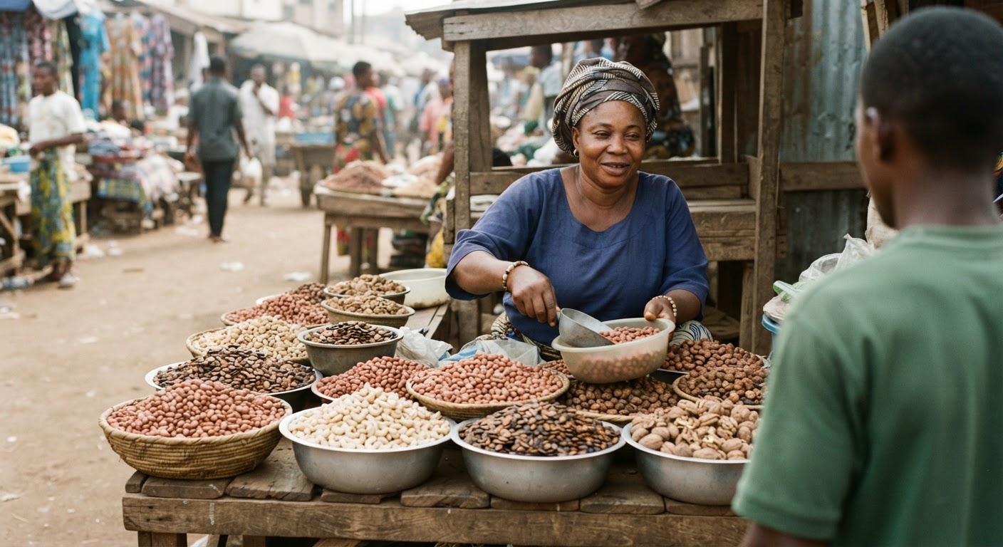 Àwọn irúgbìn onírúurú tí a tò síta lórí pápá ìtàyọ̀ nílùú