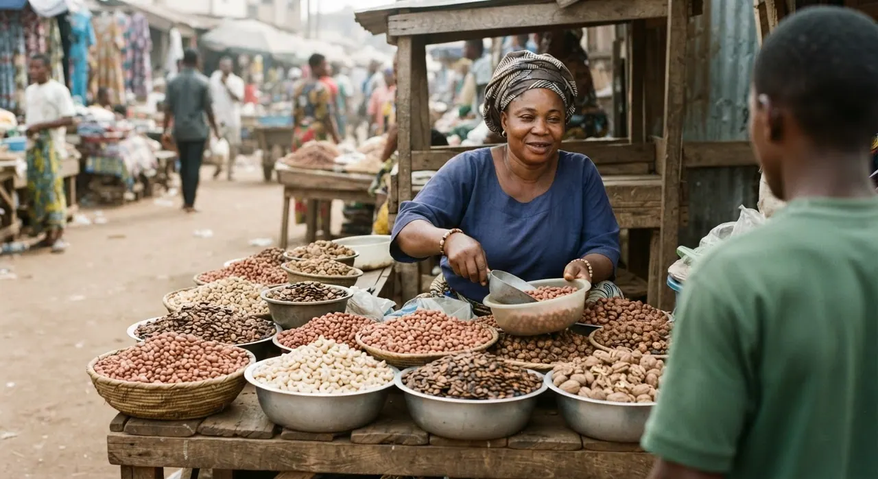 Àwọn irúgbìn onírúurú tí a tò síta lórí pápá ìtàyọ̀ nílùú