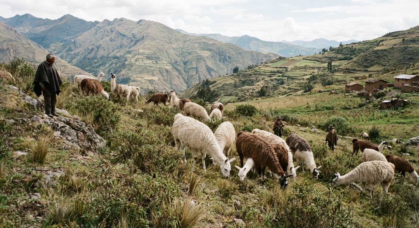 Llamakuna tarpuypi.