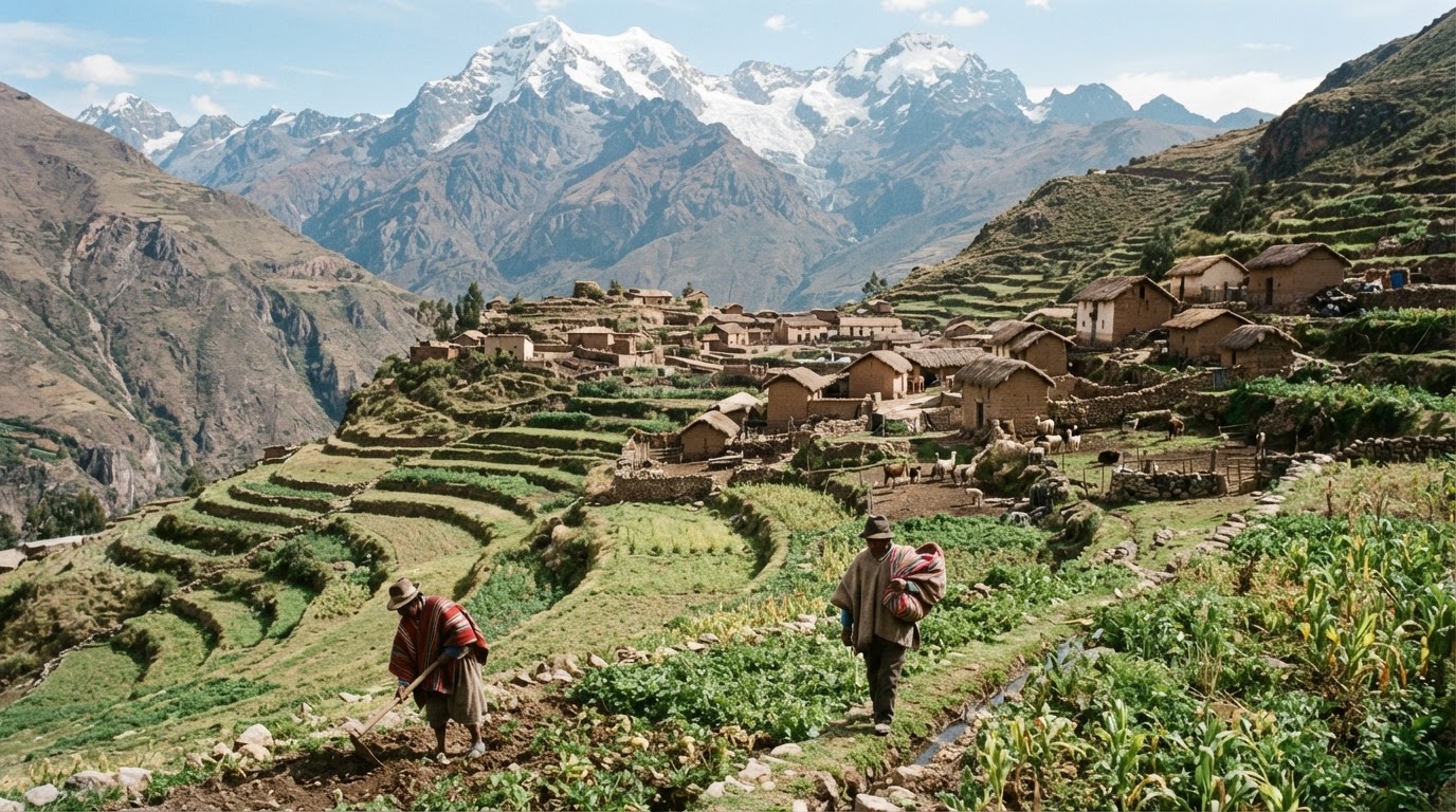 Andes llaqtapi tarpuykunawan wasikunawan