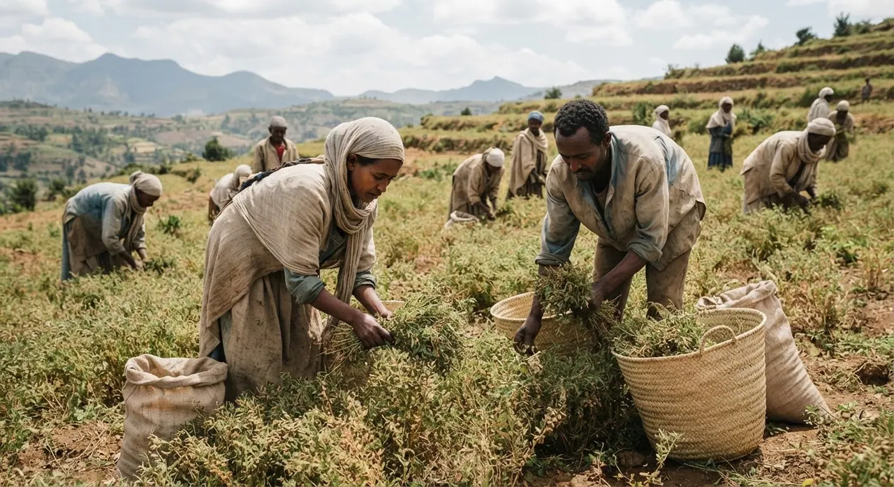 በኢትዮጵያ የሚመረቱ ጥራጥሬዎች የአትክልት አመጋገብ መሰረት ናቸው።