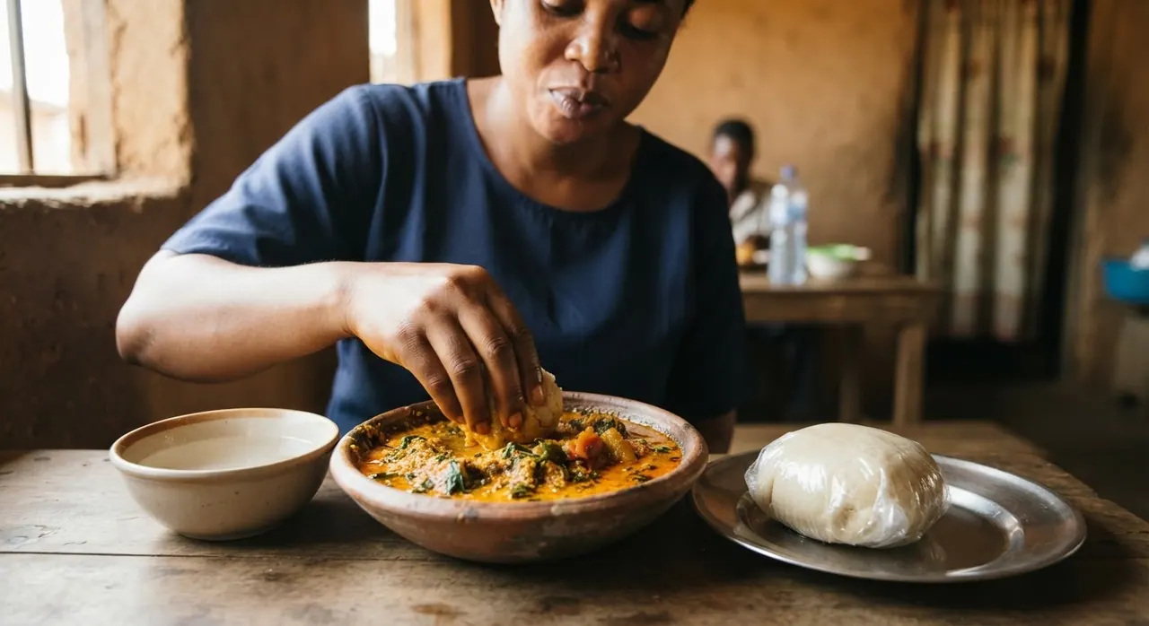 Ìyán tí a fi ẹfọ́ ṣe, oúnjẹ àròpọ̀ tó lágbára.