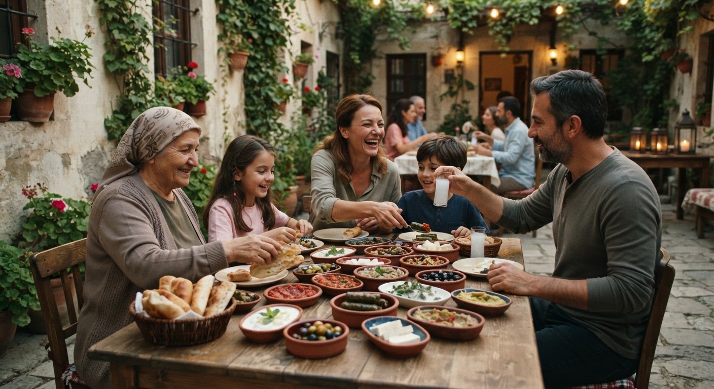 Türk mutfağının zengin meze çeşitliliği, bitkisel lezzetlerin ne kadar çeşitli olabileceğini gösterir.