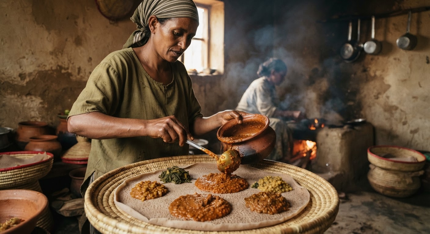 ባህላዊ የኢትዮጵያ የጥራጥሬ ወጥ