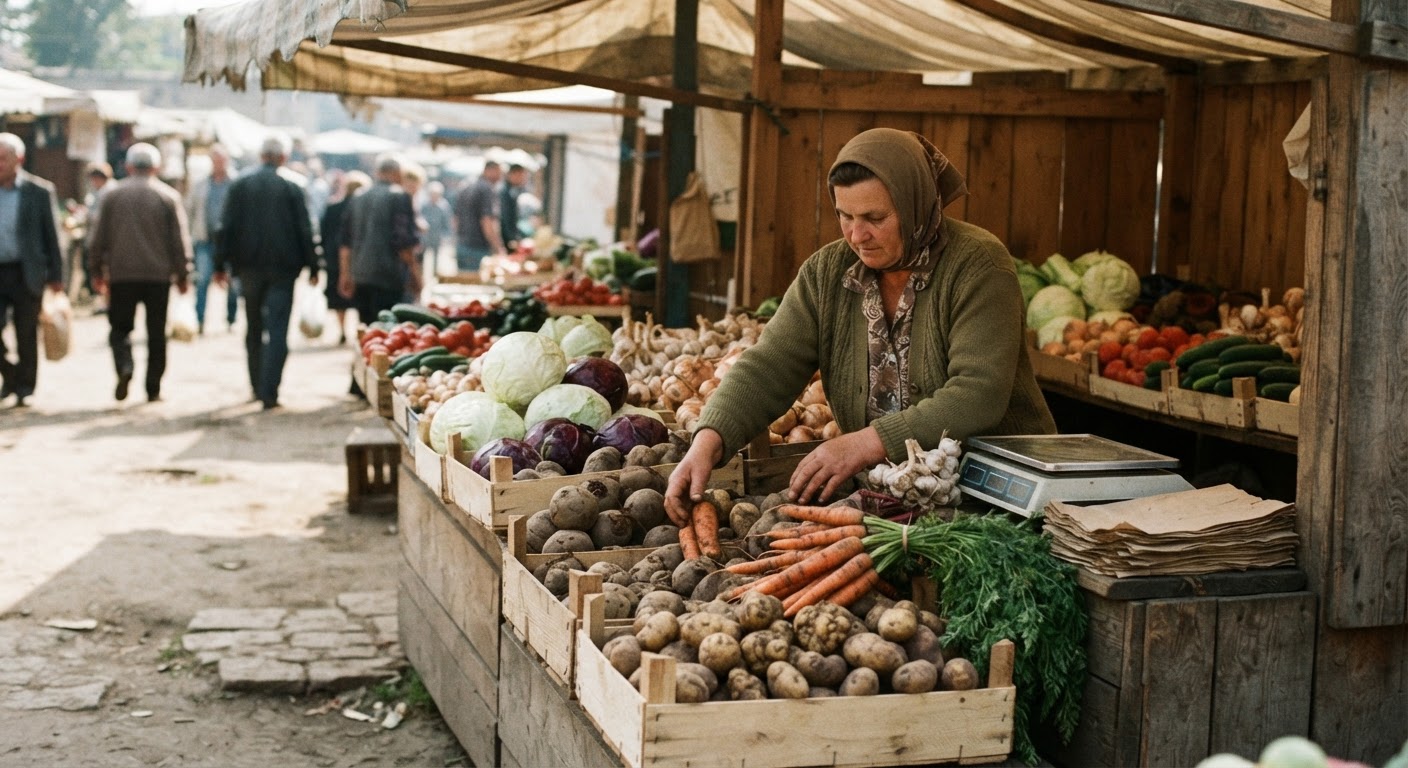 Місцеві овочі на українському ринку – основа доступного раціону.