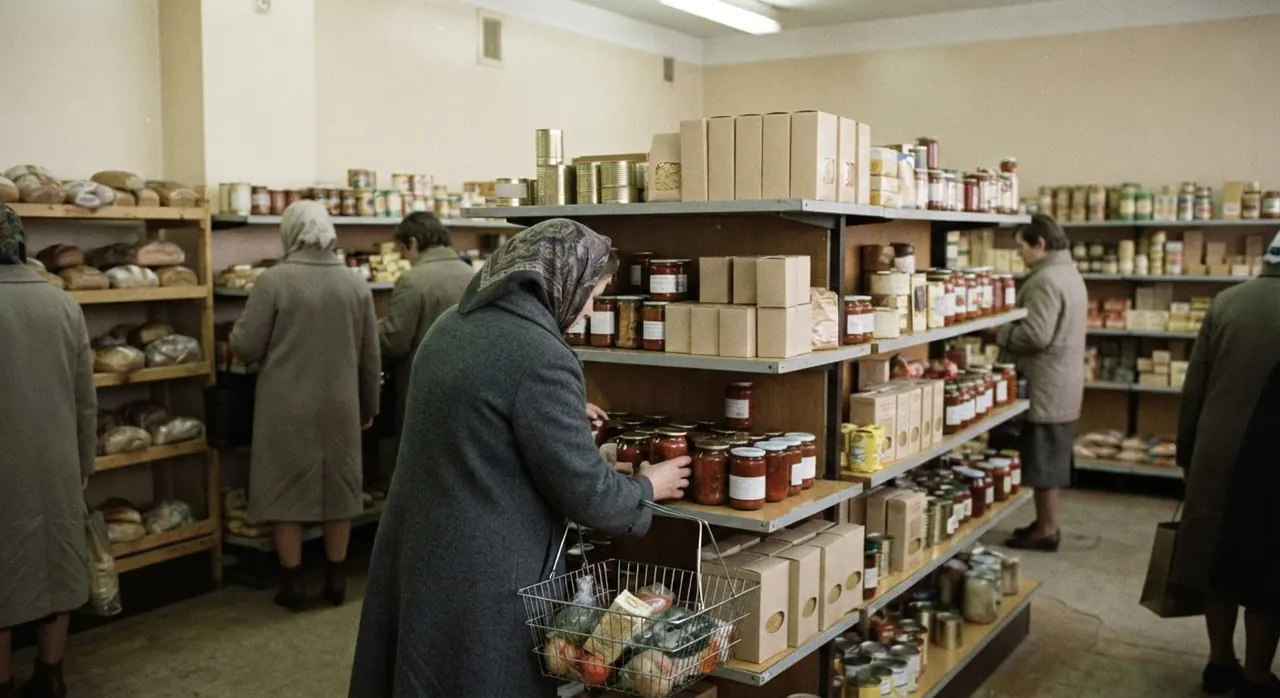 Привычные продукты в советских магазинах, многие из которых были предшественниками современных ультра-обработанных продуктов.