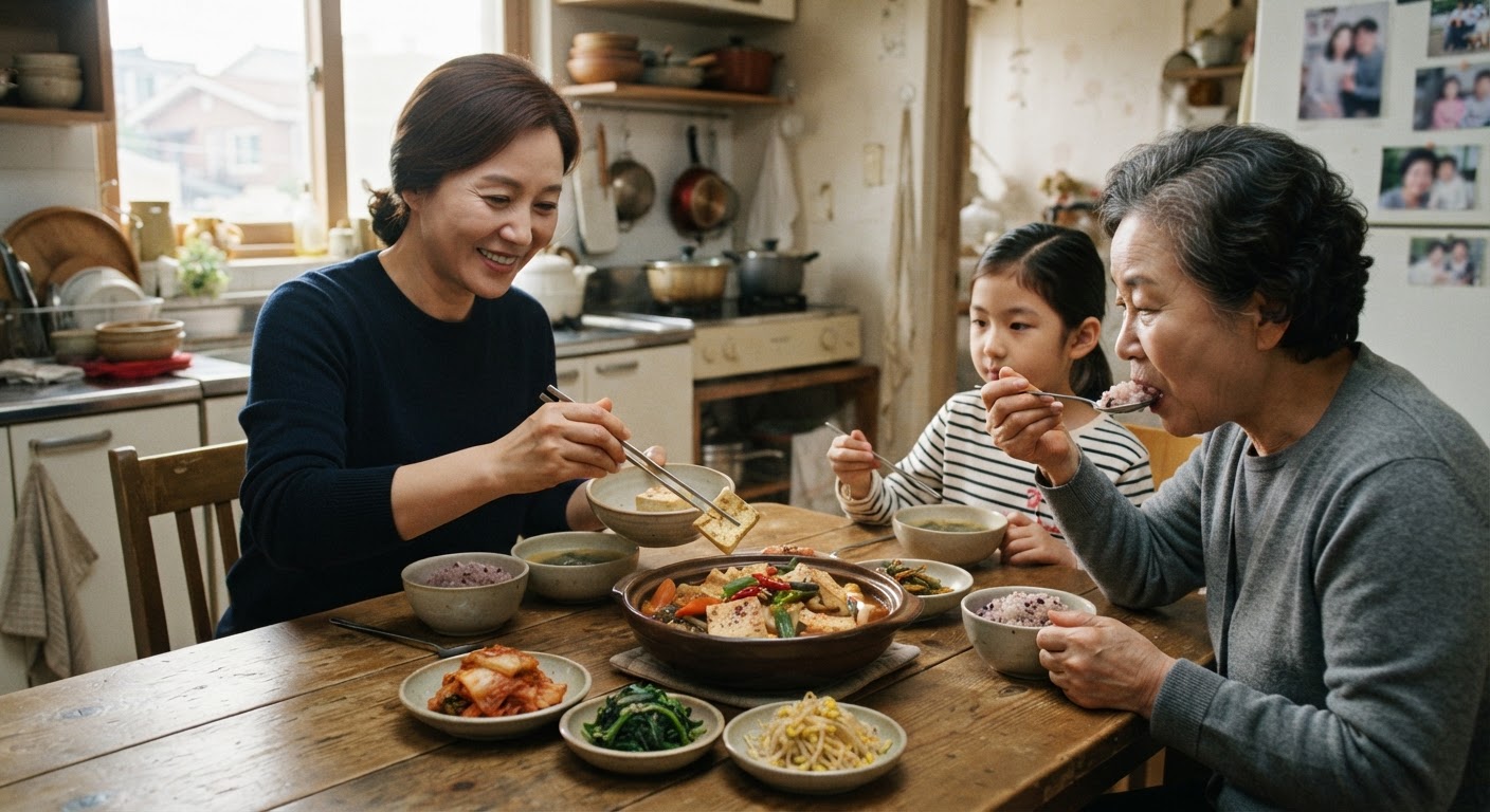 달콤짭짤한 양념이 밴 두부 조림은 밥도둑입니다.
