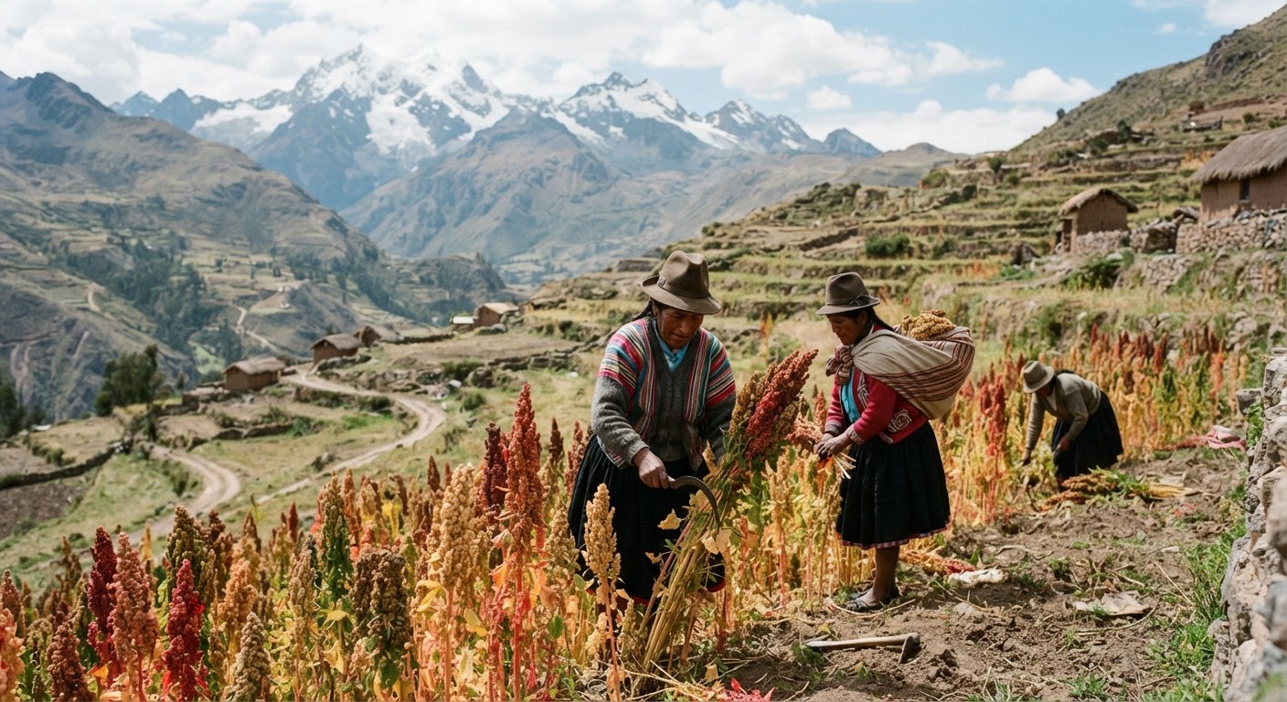 Kinwa tarpuykuna Andes urqukunapi, achkha allinta llamkachisqankuta rikuchin.