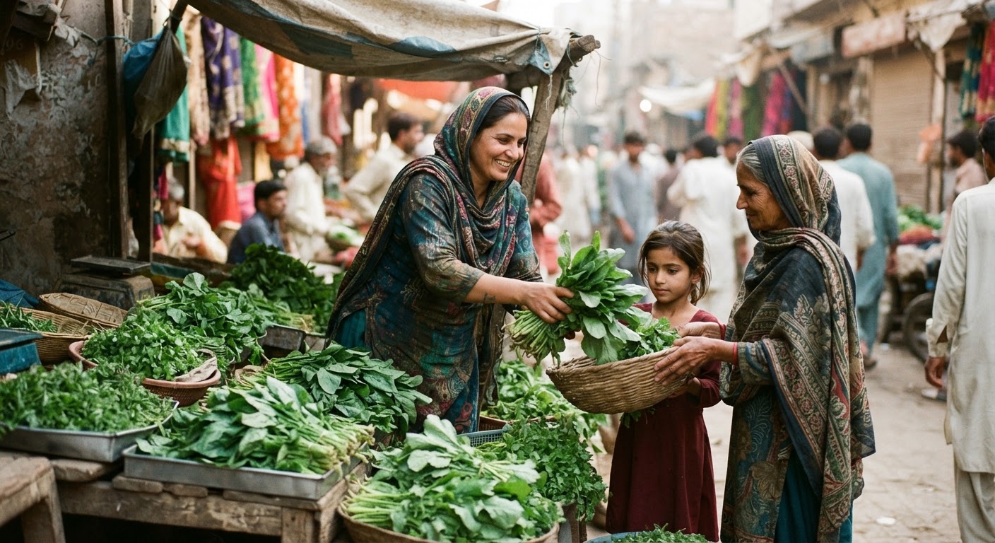 سبز پتوں والی سبزیاں جیسے پالک اور ساگ کیلشیم اور فولاد فراہم کرتی ہیں۔