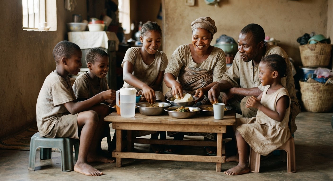 Ìdílé Yorùbá tí wọ́n jọ jẹ oúnjẹ, tí ó ṣeé ṣe kí ó jẹ́ ajíbí.