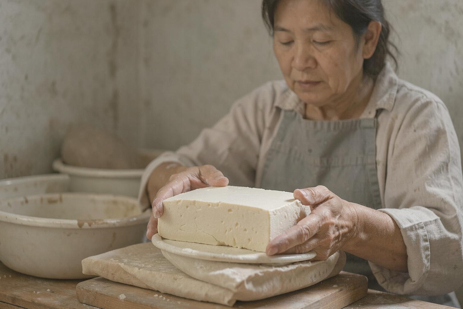 传统中国豆腐制作工艺,使用非转基因大豆