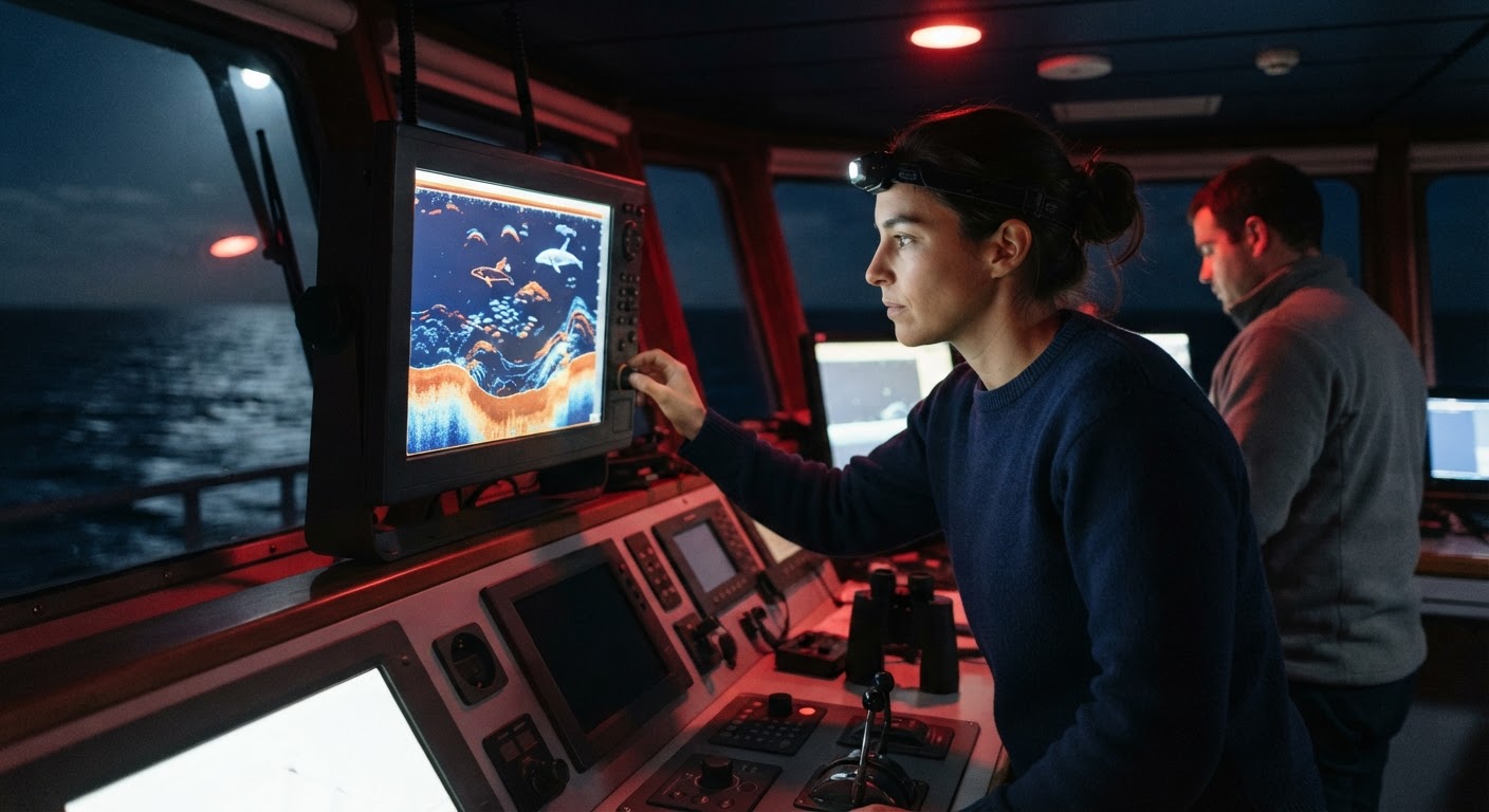 Advanced sonar and monitoring systems on ship bridges can help detect marine life.