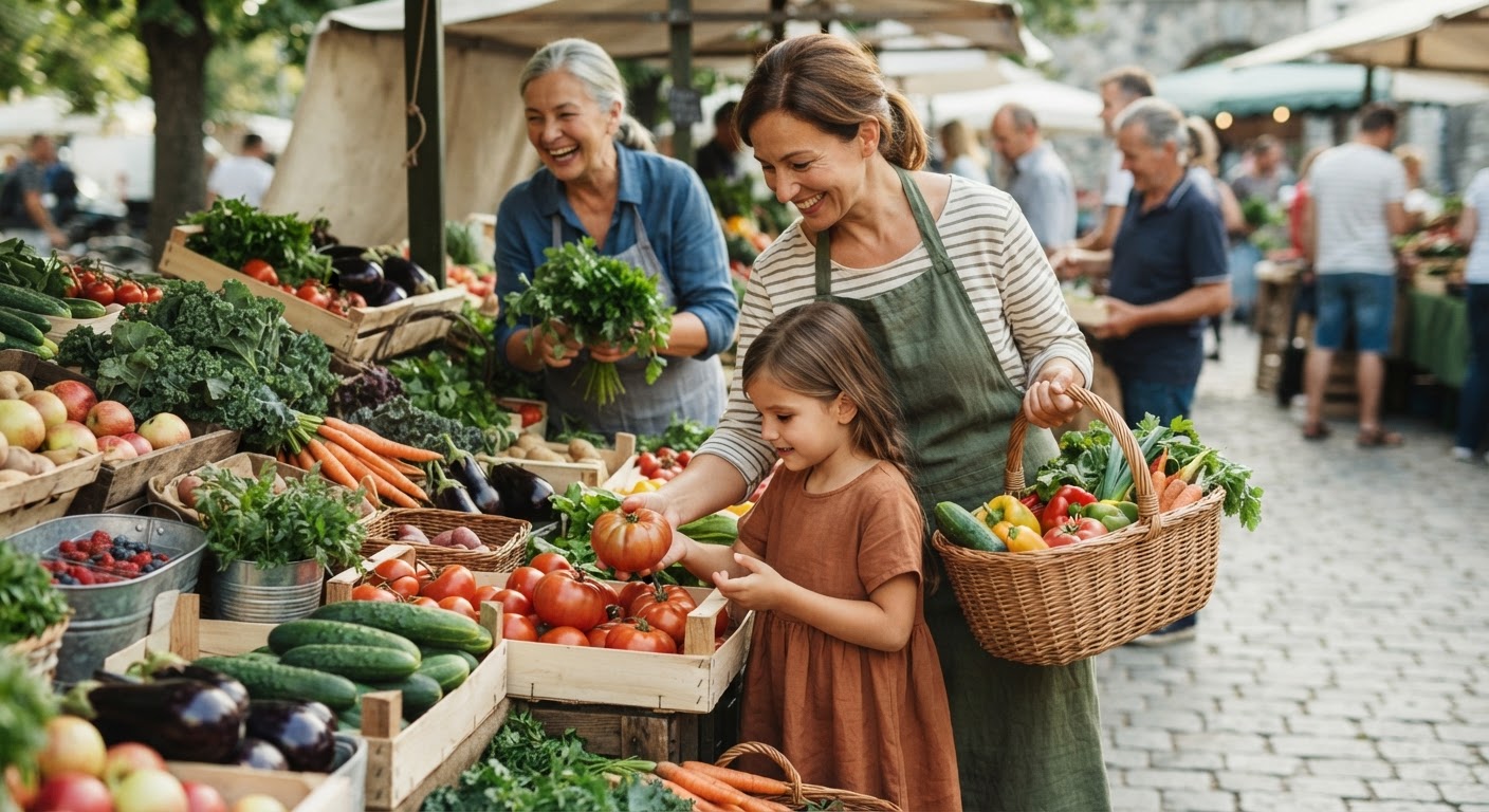 La frescura de los productos locales es la base de una cocina vegana deliciosa y saludable.