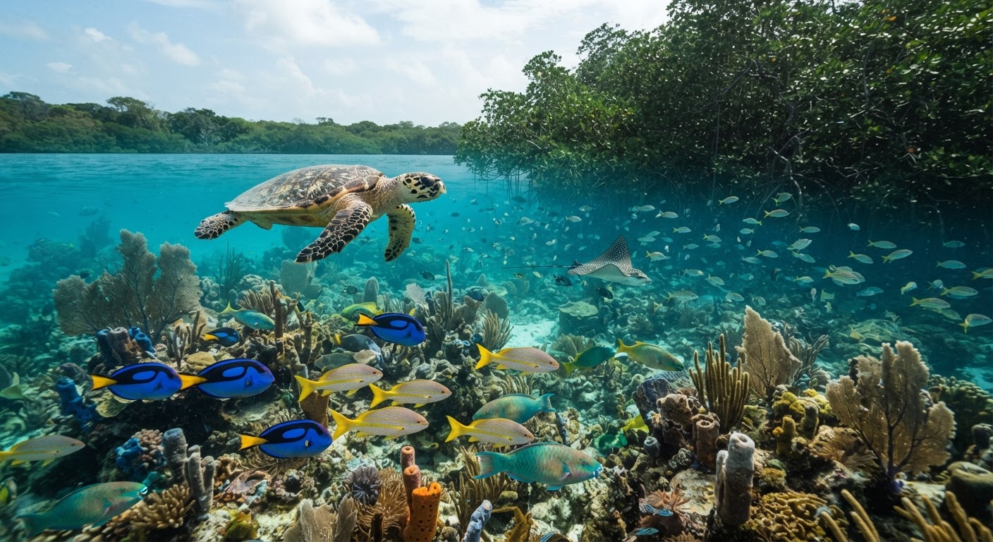 A rica biodiversidade da floresta amazónica, um ecossistema que pode ser preservado e até beneficiado por práticas agrícolas sustentáveis nas suas proximidades.