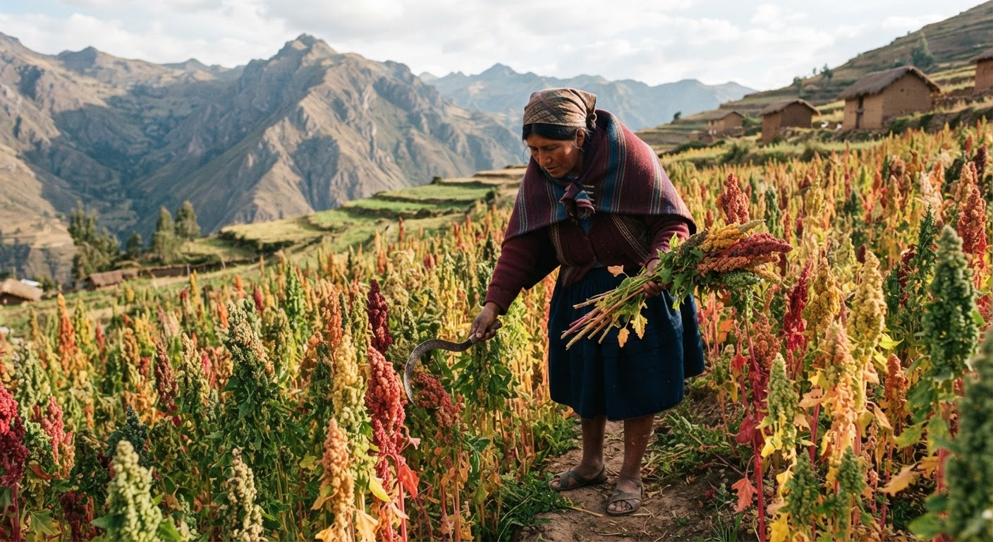 Quinoa tarpuy, Piruwpa jallp'anpi.