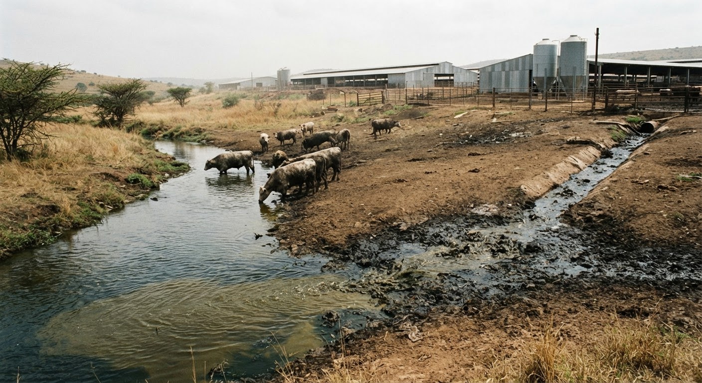የከብት እርባታ ቆሻሻ ውሃን ሊበክል ይችላል።