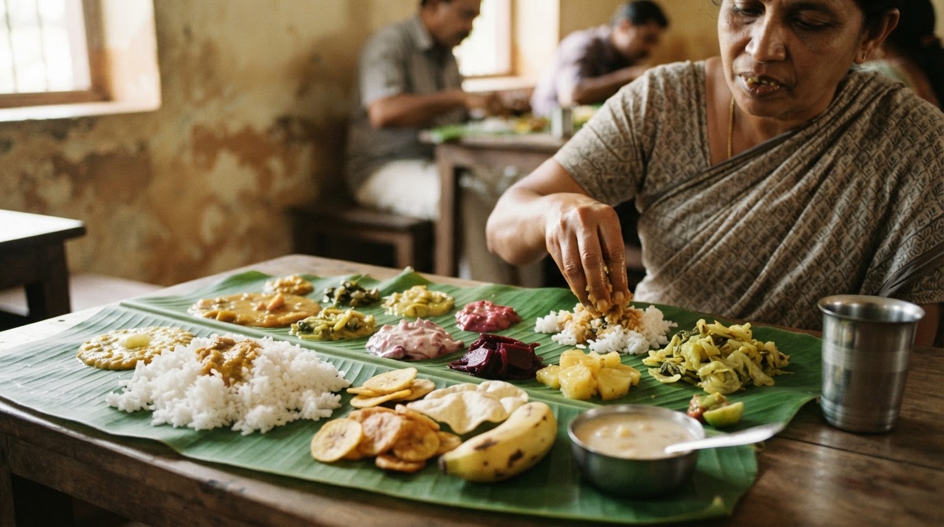 பாரம்பரிய தென்னிந்திய சைவ உணவு விருந்து