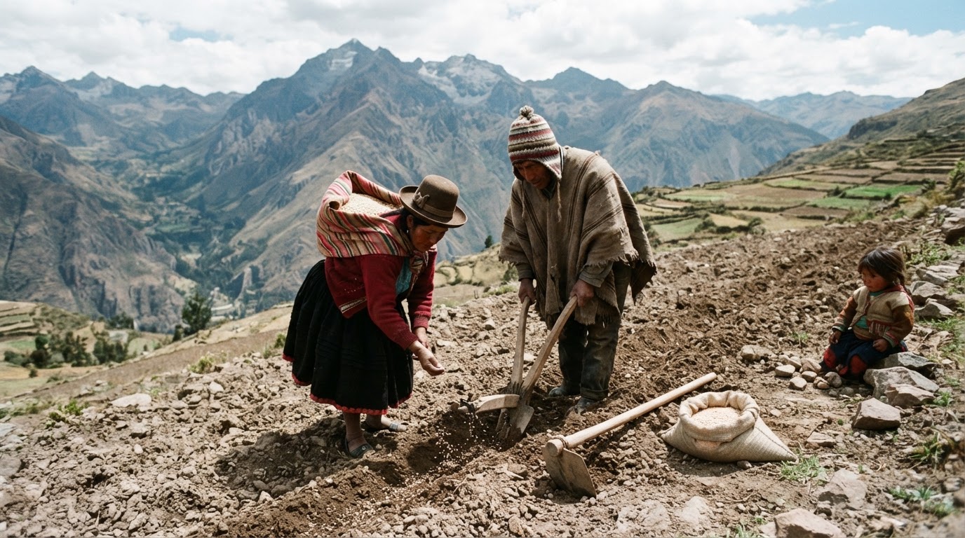 Andes urqukunapi tarpuyta qallariq runa