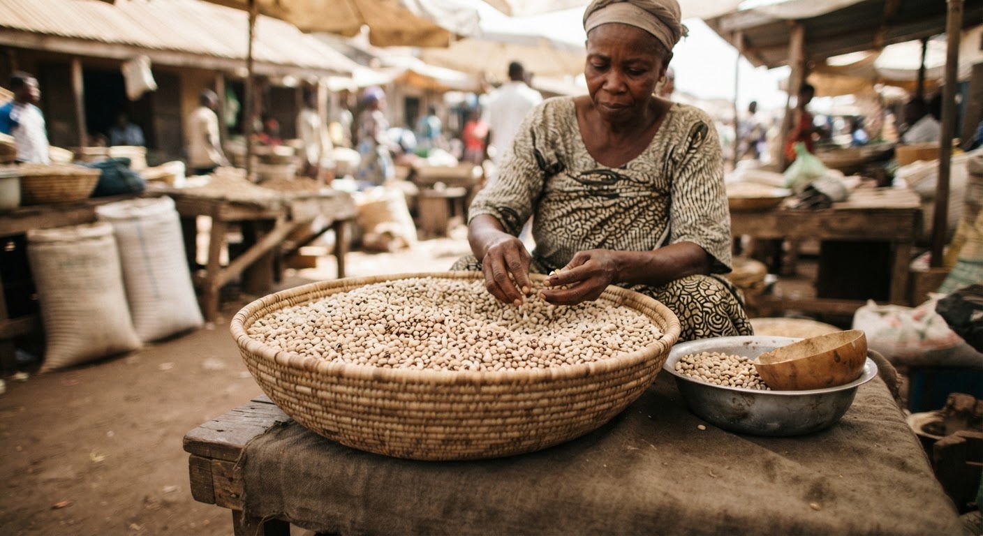 Wake busasshe, babban tushen furotin a abincin Hausa.