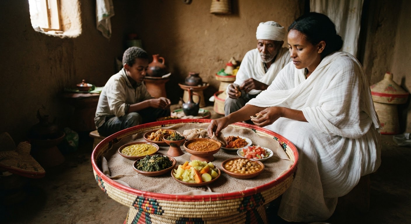 የኢትዮጵያ ኦርቶዶክስ የጾም ምግብ የተዘረጋበት ሁኔታ