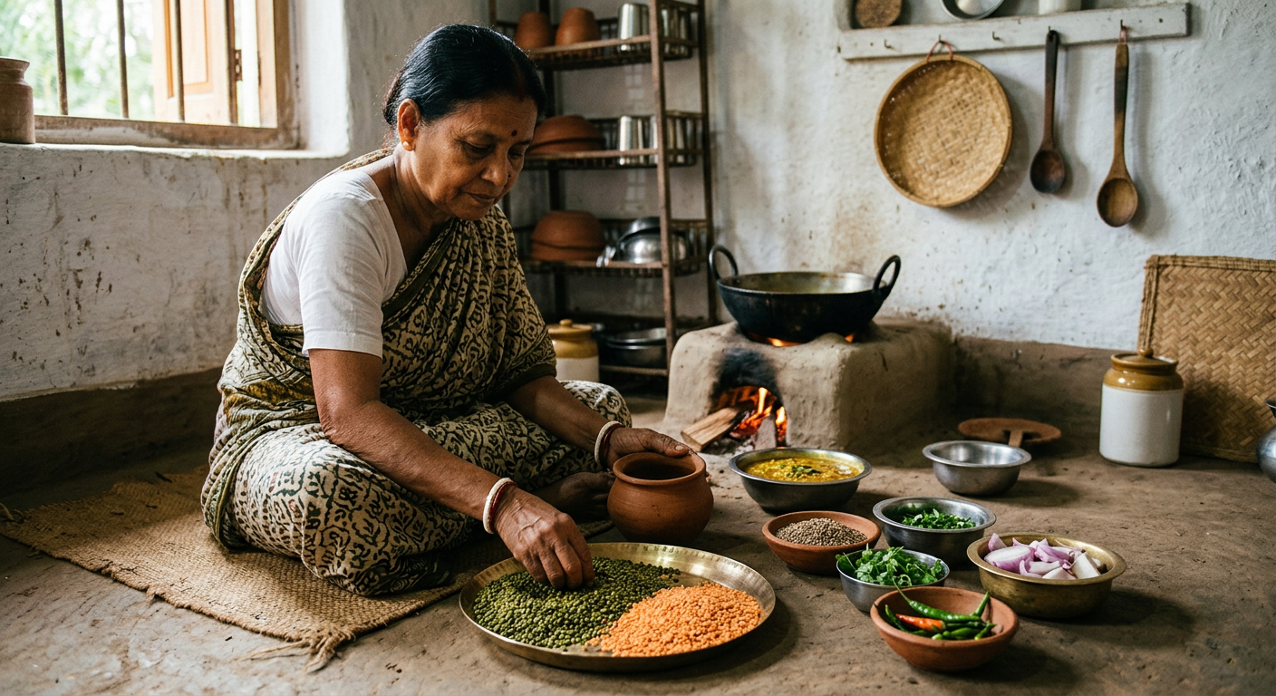 ঐতিহ্যবাহী বাঙালি খাদ্যতালিকায় মসুর ও মুগ ডাল উচ্চমানের নিরামিষ প্রোটিন নিশ্চিত করে।