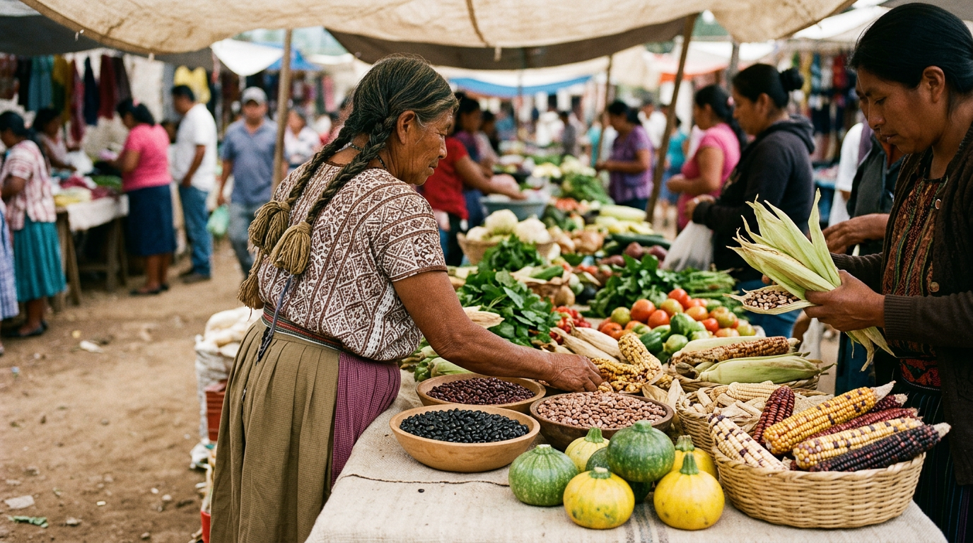 Tlanamacoctli ipan tianguis ica tlaolli, yetl huan ayotli