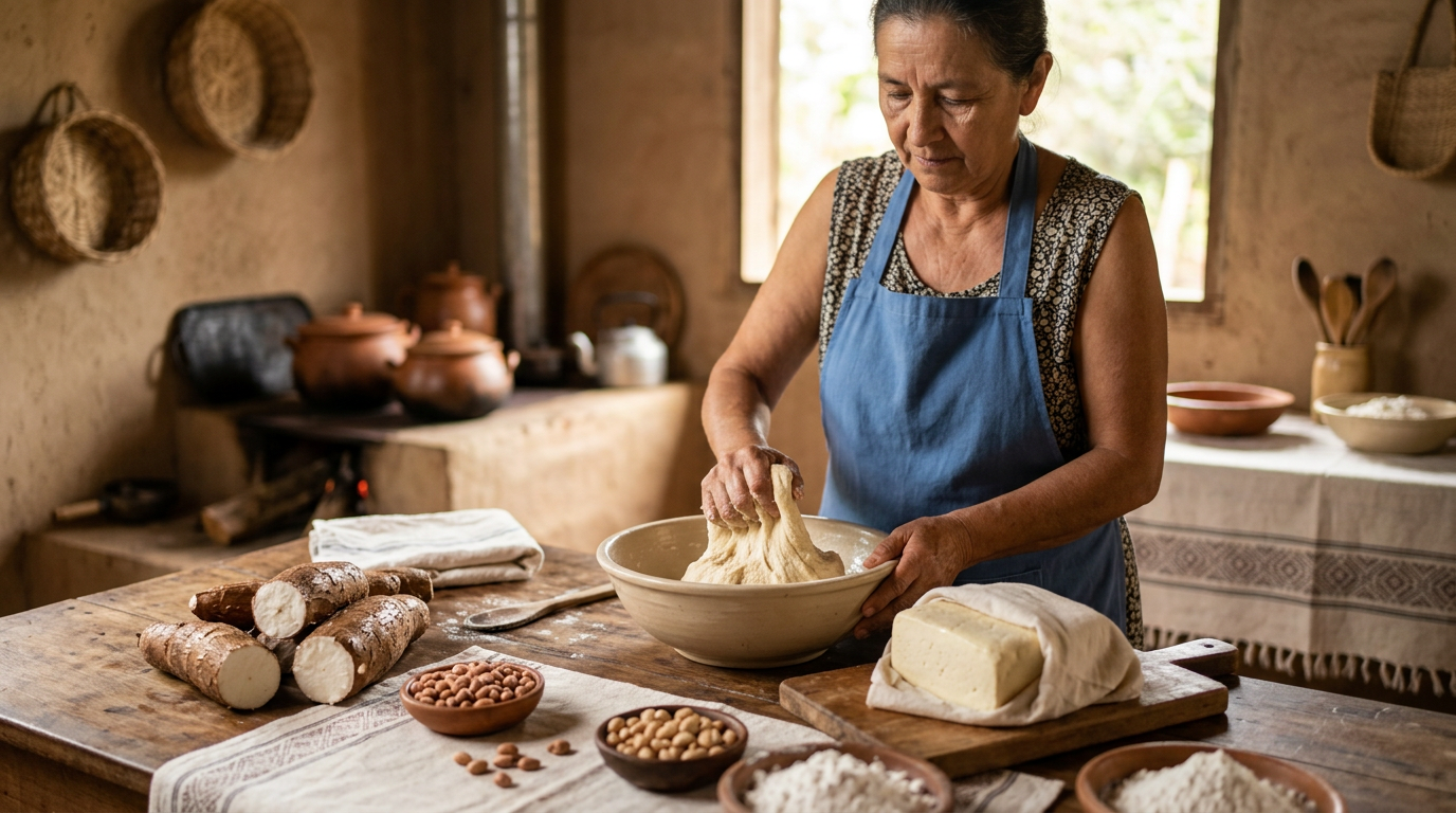 Queso vegano ojejapóva mandi'o ha manduvígui mesa ári Paraguáipe