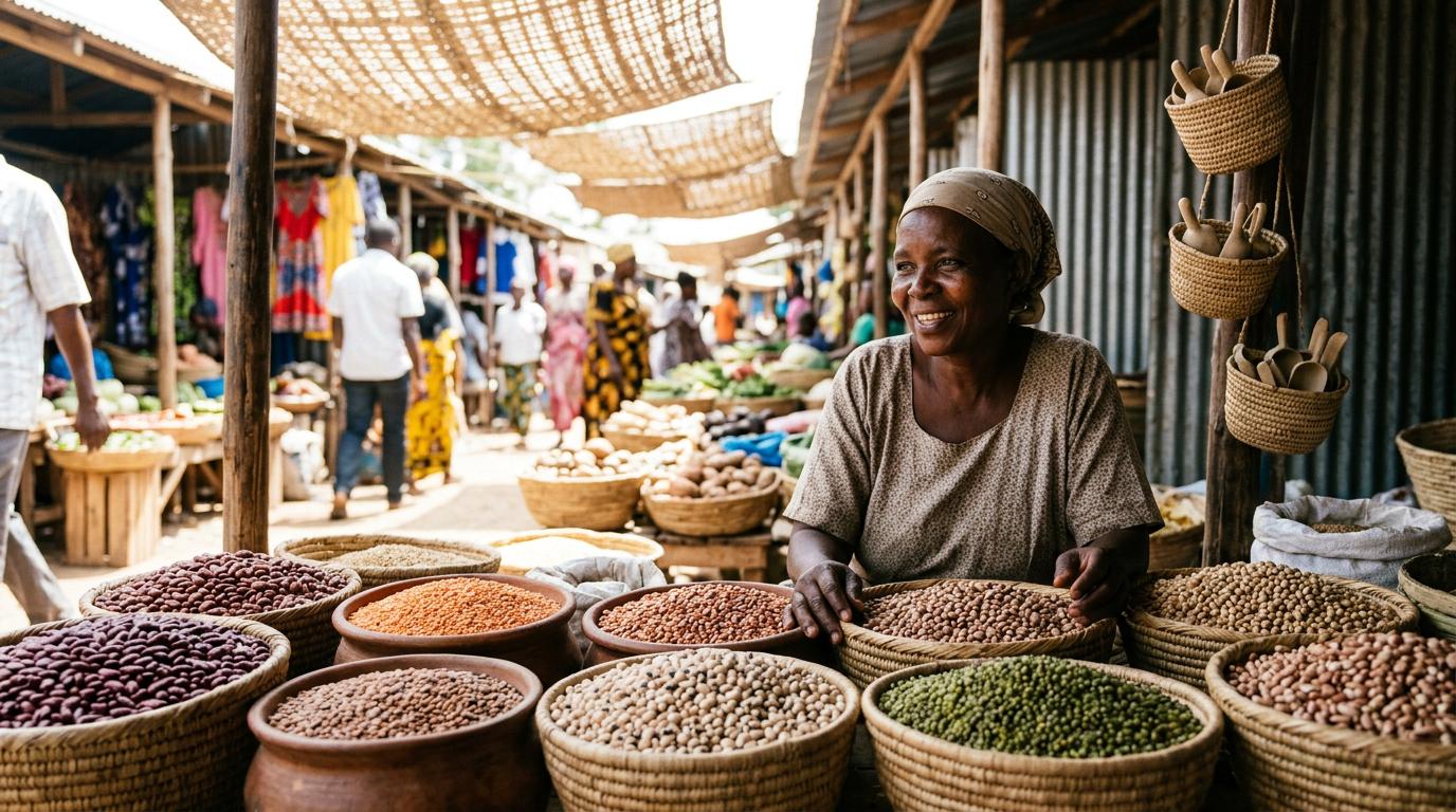 Soko la vyakula vya jamii ya kunde na nafaka Afrika Mashariki