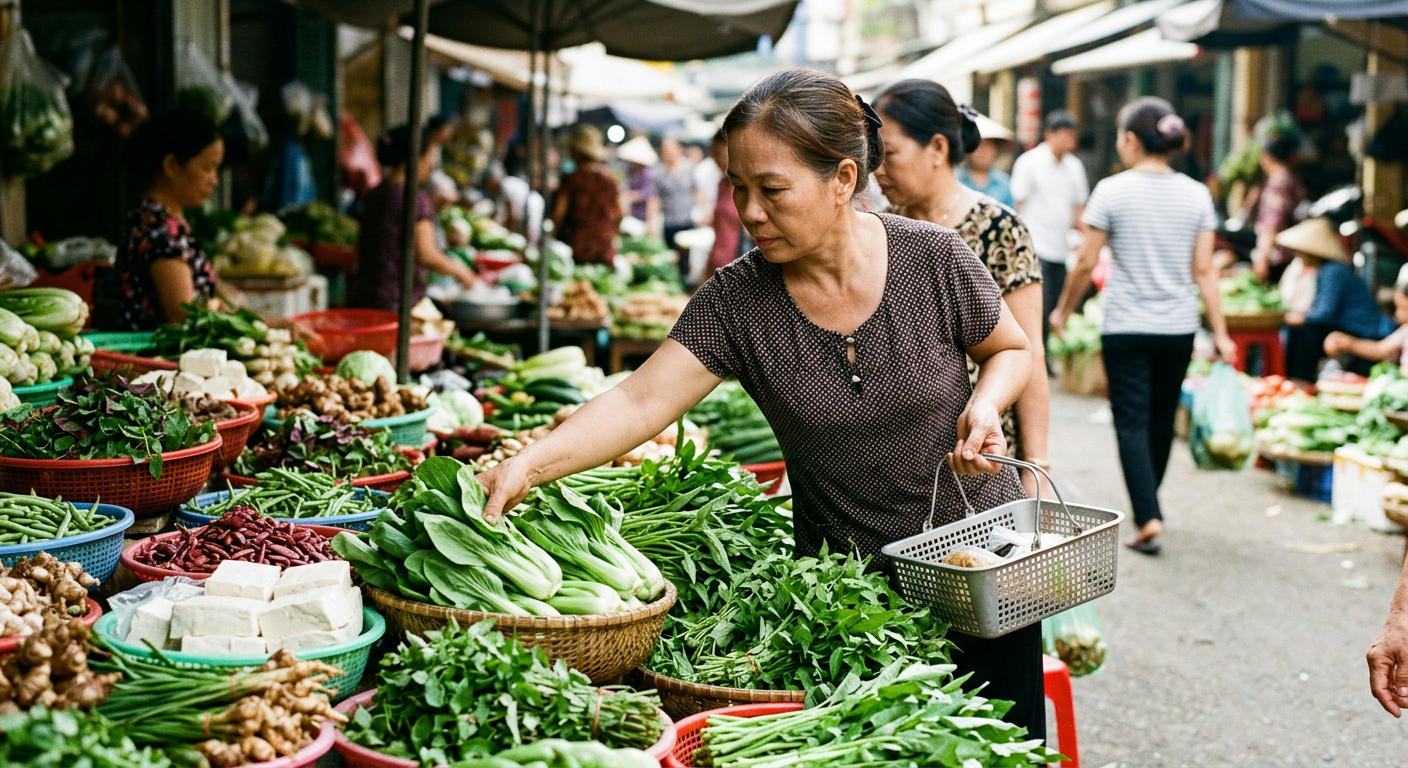 Nguyên liệu thực vật phong phú, giàu vi chất tại các chợ truyền thống Việt Nam