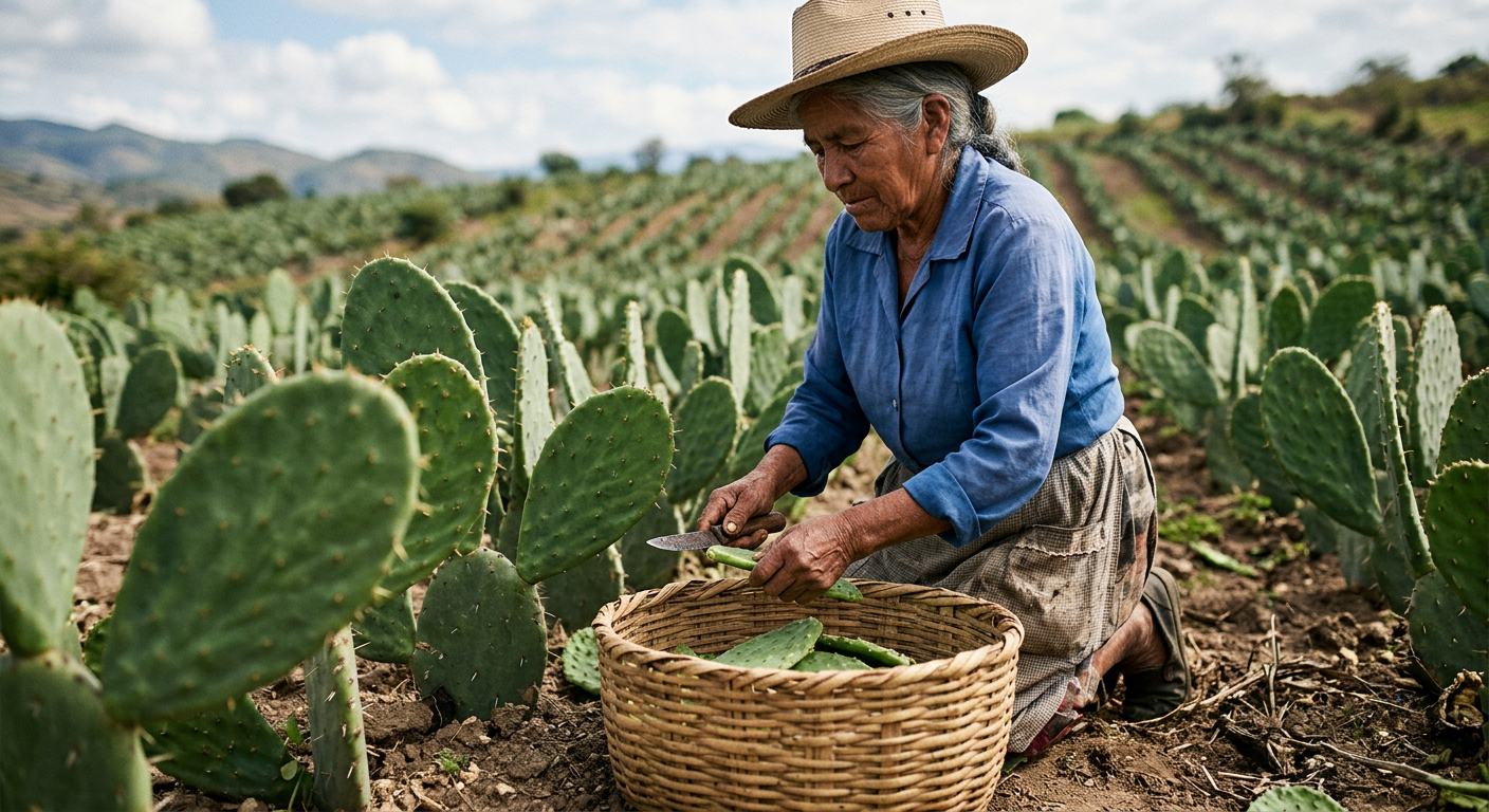 Nopalli ipan milpan: totatahhuan kitoxticatcah nopalli ipan Mexico ya panoc miac mil xihuitl.