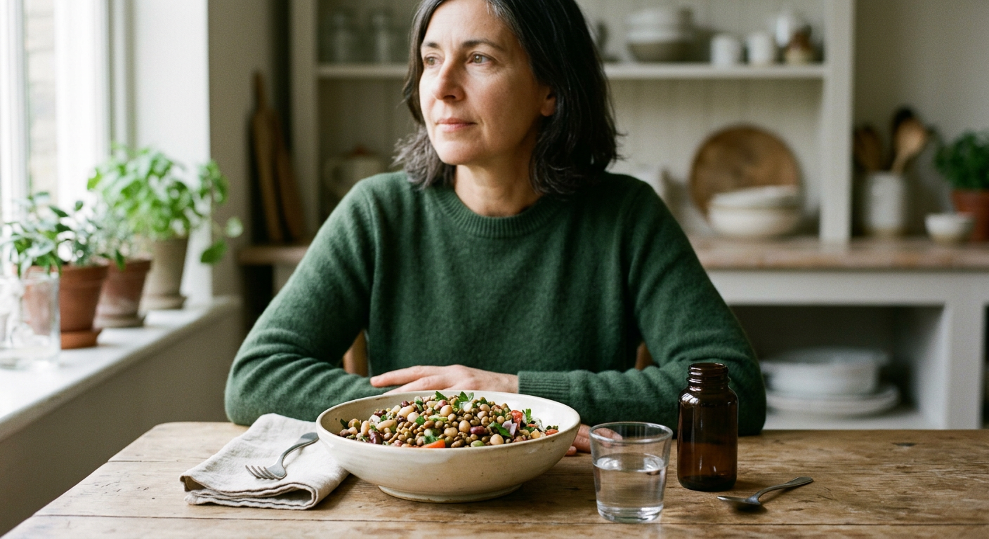 I legumi della cucina mediterranea apportano acido folico, ferro e proteine, ma richiedono l'integrazione di cobalamina per completare il quadro nutrizionale.