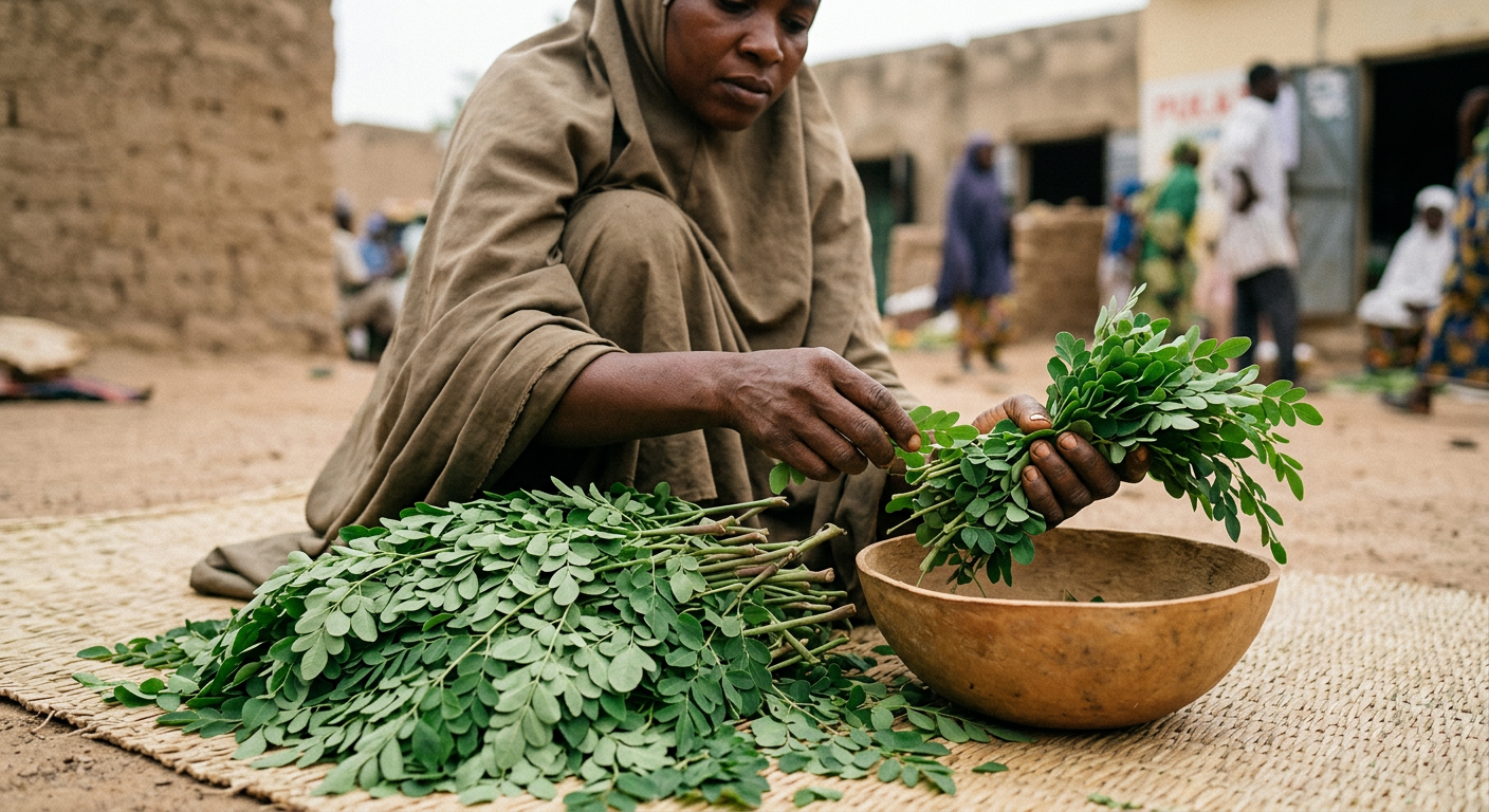 Sabon ganyen zogale da aka debo daga gonakin Arewacin Najeriya domin amfanin yau da kullum.