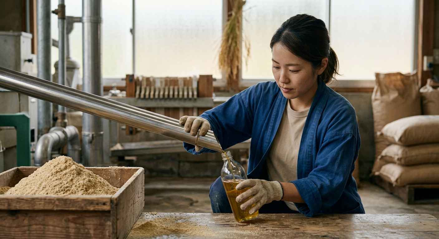 日本の主食である米の精米副産物から抽出されるコメヌカ油。廃棄を減らし循環型経済を支える。