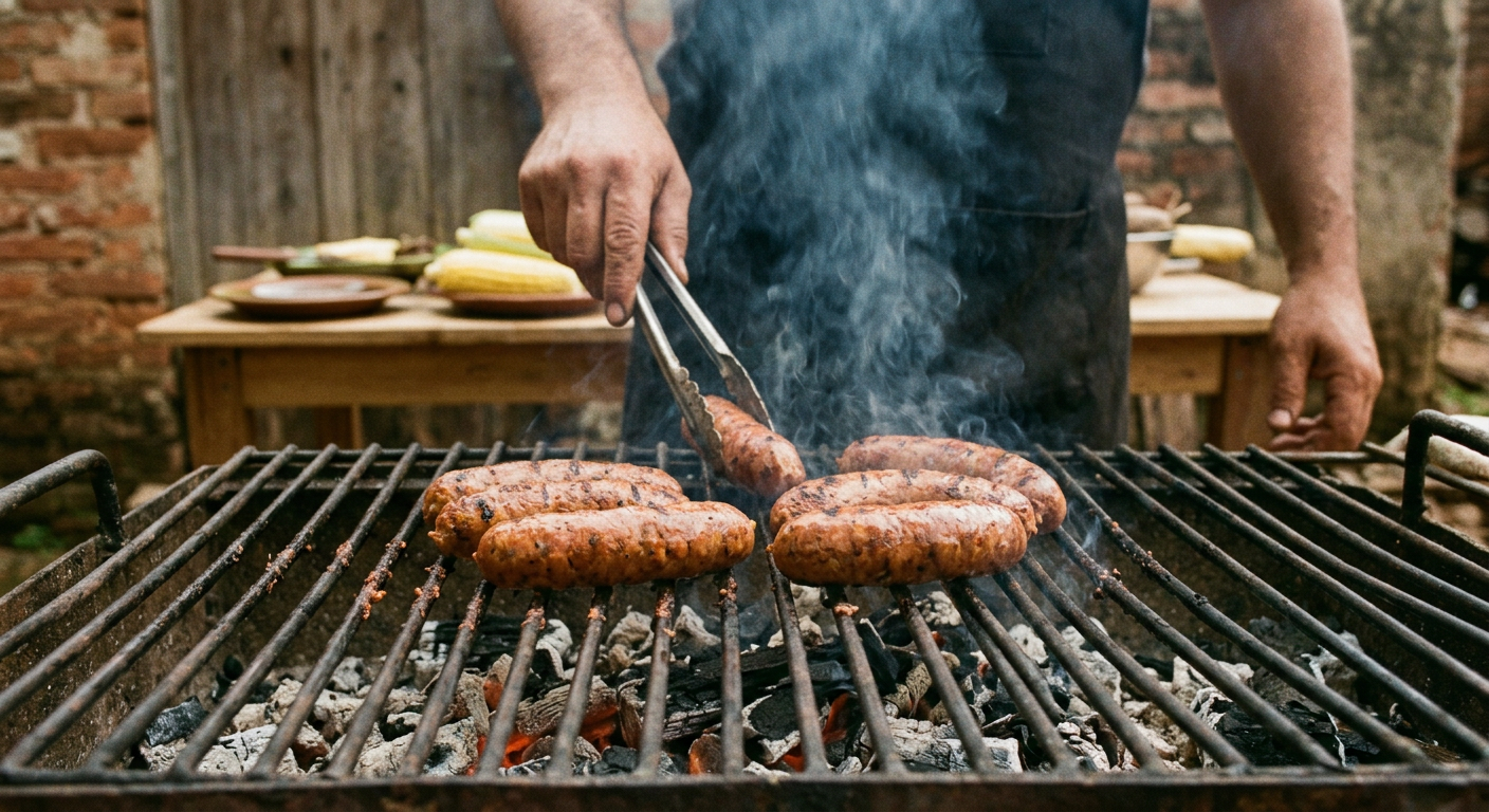 Chorizo ka'avogui oñembojy tatapỹi ári, omboguejývo yvytu vai ha oñongatúvo asado retepy.