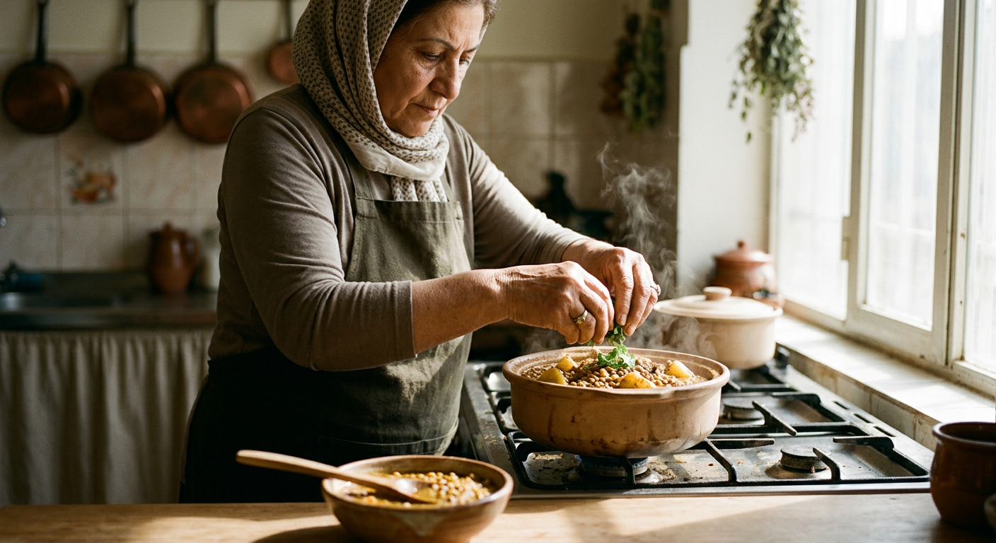 عدسی سنتی ایرانی، نمادی از غذاهای کهن و سرشار از پروتئین گیاهی در فلات ایران.
