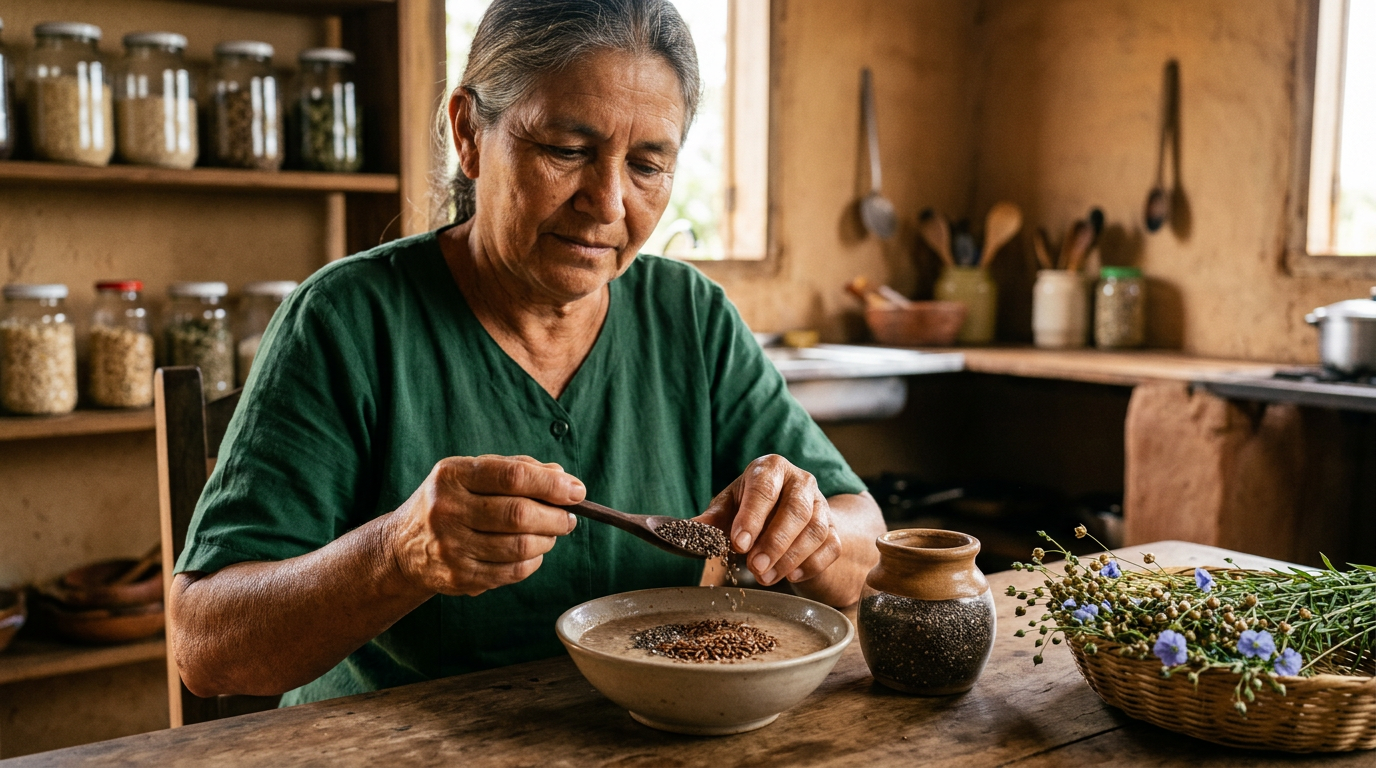 Chia ha lino ra'ỹi kuimbe ári, omega 3 yvyráguio oúva